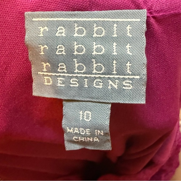 Rabbit Rabbit Rabbit Designs| Elegant Magenta Lace MIDI Dress | Sz 10 - Picture 5 of 7